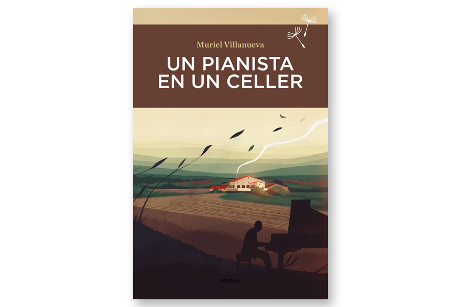 Coberta de “Un pianista en un celler” de Muriel Villanueva. Eix