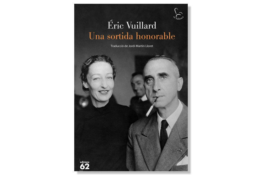 Coberta de 'Una sortida honorable' d'Éric Vuillard. Eix