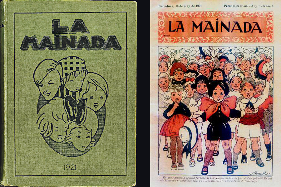 Cobertes de la revista 'La Mainada'. Eix