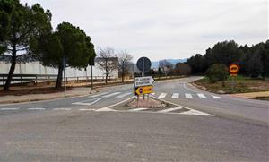Comencen les obres de millora del pas de vianants de la rotonda de la BV-2249 a Sant Llorenç d’Hortons. Diputació de Barcelona