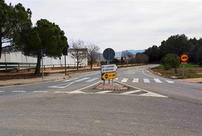 Comencen les obres de millora del pas de vianants de la rotonda de la BV-2249 a Sant Llorenç d’Hortons. Diputació de Barcelona