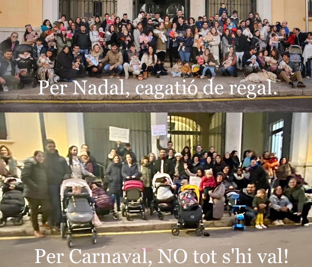 De Nadal a Carnaval i dues imatges ben diferents. A les portes d'una vaga imminent a les Llars d'Infants les famílies demanem: Atureu la vaga!. Eix