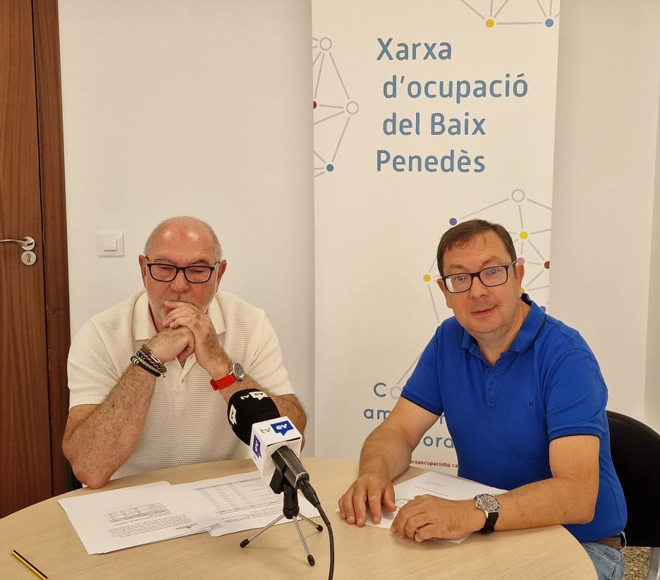 El Baix Penedès manté la tendència positiva d’augment de l'ocupació el segon trimestre de 2023. CC Baix Penedès