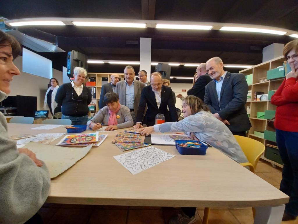 El conseller Carles Campuzano inaugura un centre ocupacional de la Fundació Mas Albornà de Vilafranca del Penedès. Generalitat de Catalunya