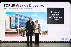 El Consorci Sanitari Alt Penedès-Garraf, guardonat amb dos premis Top 20. CSAPG