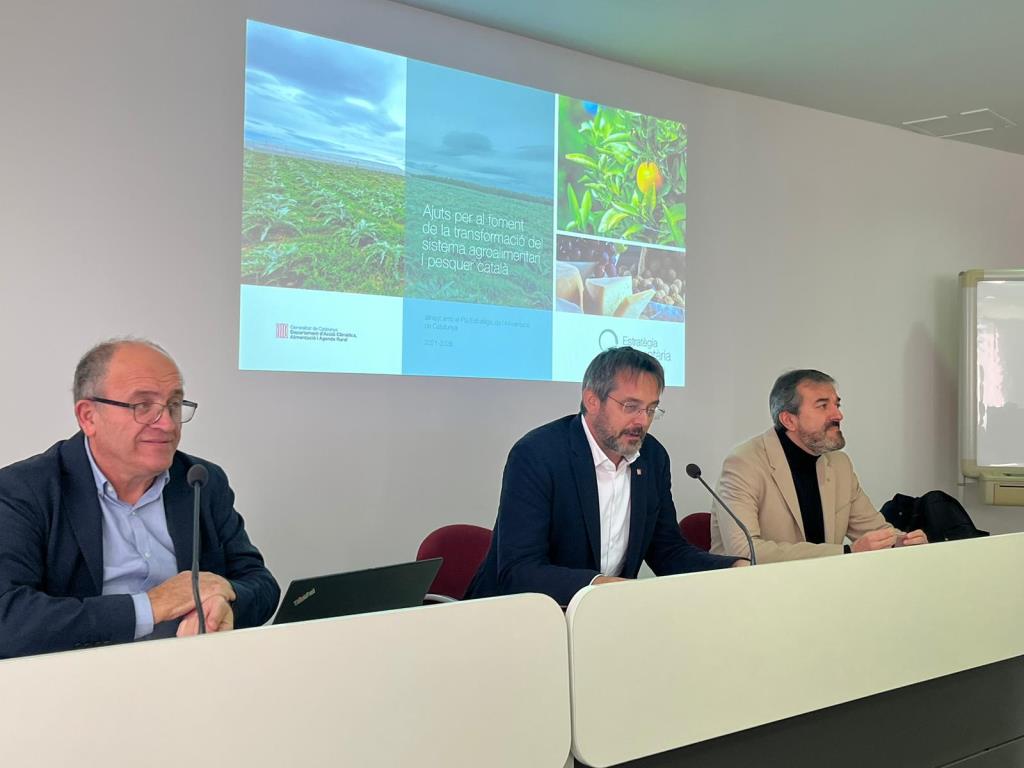 El govern presenta a Vilafranca les noves línies d'ajuts de l'Estratègia Alimentària dotades amb 10 milions . Generalitat de Catalunya