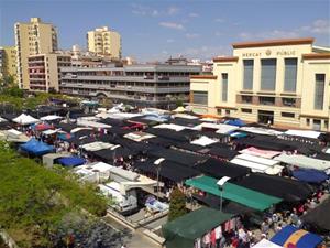 El mercadal de Vilanova torna definitivament al centre aquest dissabte 9 de setembre. Ajuntament de Vilanova