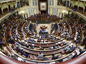 El ple del Congrés dels Diputats durant l'aprovació de la presa en consideració de la llei d'amnistia. ACN