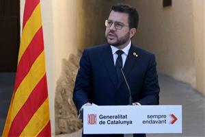 El president de la Generalitat, Pere Aragonès i Garcia, a Masquefa. ACN