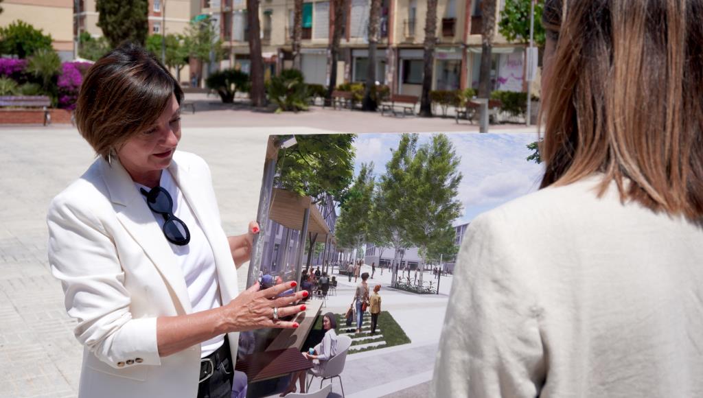 El PSC vol reformar la plaça Llobregat per “retornar l’esplendor del centre neuràlgic de Les Roquetes”. PSC