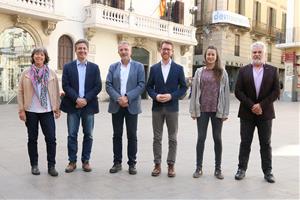 Els caps de llista amb representació institucional a Vilafranca del Penedès el maig del 2023 . ACN