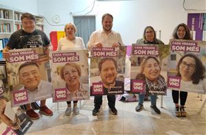 Els cinc primers integrants de la candidatura de Som Vng. Eix