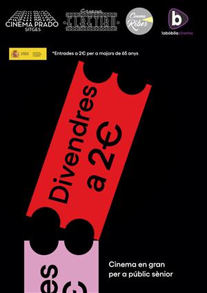 Els cinemes de Sitges, Ribes i Les Roquetes oferiran entrades a 2 euros per als majors de 65 anys. EIX