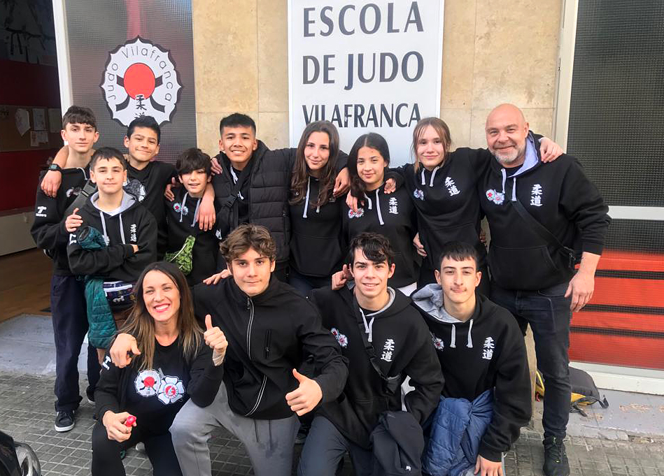 Els judoques del Club Judo Vilafranca-Vilanova. Eix