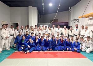 Els judoques del Club Judo Vilafranca-Vilanova. Eix