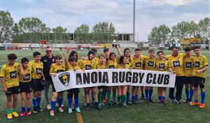 Els sots 14 de l'Anoia Rugby Club . Eix