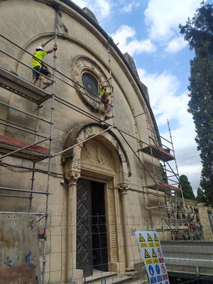 En marxa les obres de consolidació de la capella del Cementiri de Vilafranca