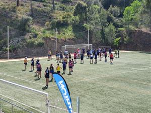 Entrenament de la selecció espanyola de rugbi touch a Olivella