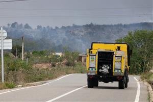 Estabilitzat l'incendi de Bonastre, que ha afectat prop de 75 hectàrees de superfície. ACN
