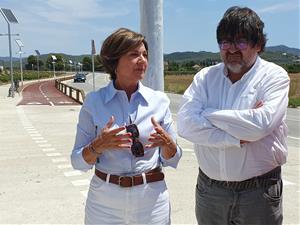 Finalitzat l’itinerari de vianants i carril bici a la BV-2113, entre Ribes, Puigmoltó i les Roquetes