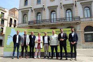 Front comú dels alcaldables d'ERC a Ponent i la Catalunya Central per exigir a l'Estat l'eix ferroviari transversal. ACN