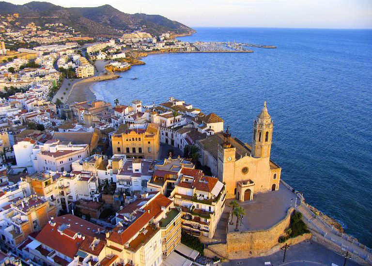 Imatge aèria de Sitges. Eix