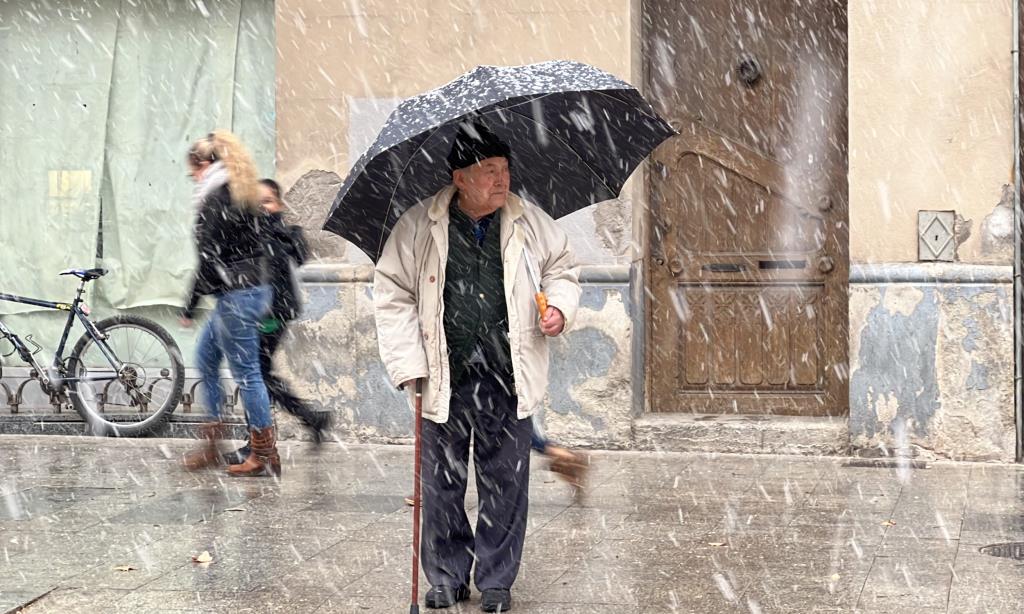 Imatge de la nevada a Igualada. ACN