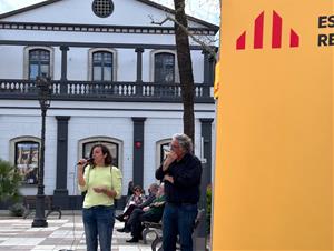 Joan Tardà presenta Montse Casaoliva com a alcaldable per Esquerra a Sant Pere de Ribes. ERC