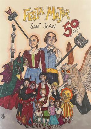 La Festa Major de Sant Joan de les Roquetes presenta la imatge el cartell i el logotip del 50è aniversari