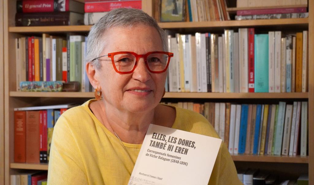 La historiadora vilanovina Montserrat Comas presenta el llibre ‘Elles, les dones, també hi eren'. EIX
