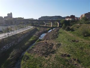 La Mancomunitat elimina la canya americana del riu Anoia, una espècie invasora. Mancomunitat Conca d’Òden