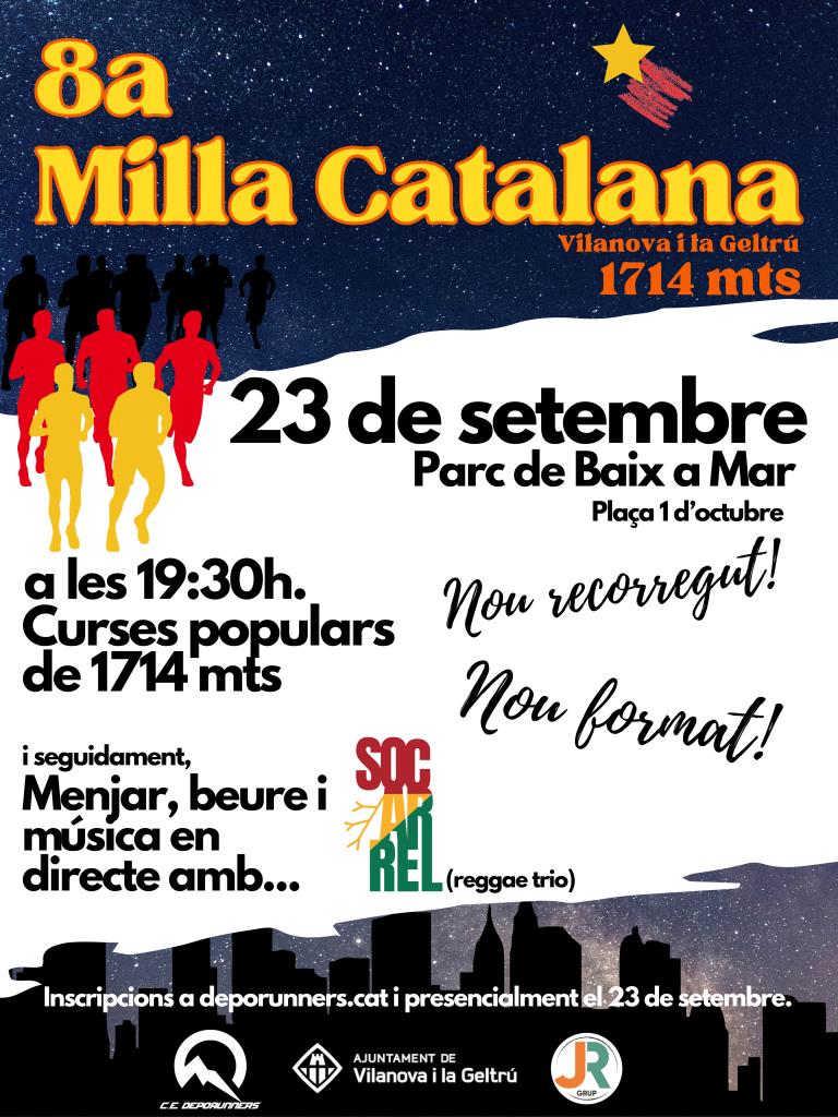 La Milla Catalana arriba el 23 de setembre a Vilanova amb canvis d'horari i recorregut i una festa complementària. EIX