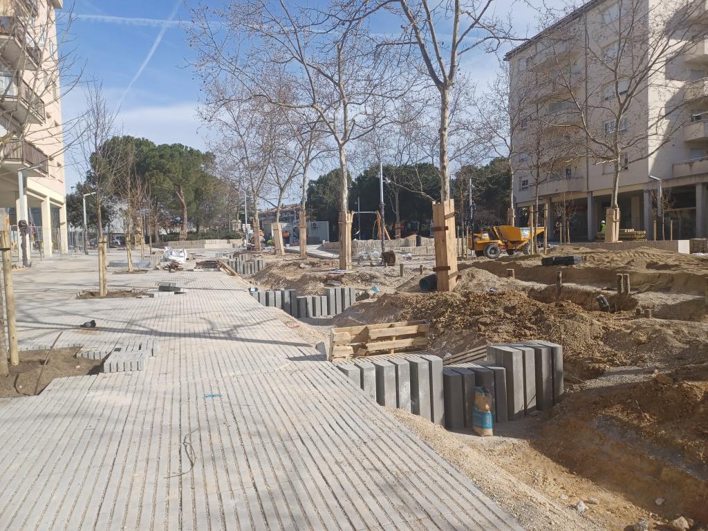 La reurbanització del primer tram de la rambla de la Girada, llesta a finals d’abril. Ajuntament de Vilafranca