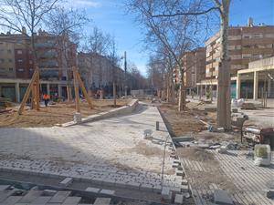 La reurbanització del primer tram de la rambla de la Girada, llesta a finals d’abril