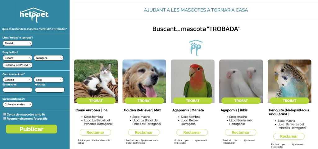 L’Ajuntament de la Bisbal del Penedès activa un servei per buscar i trobar animals perduts. EIX