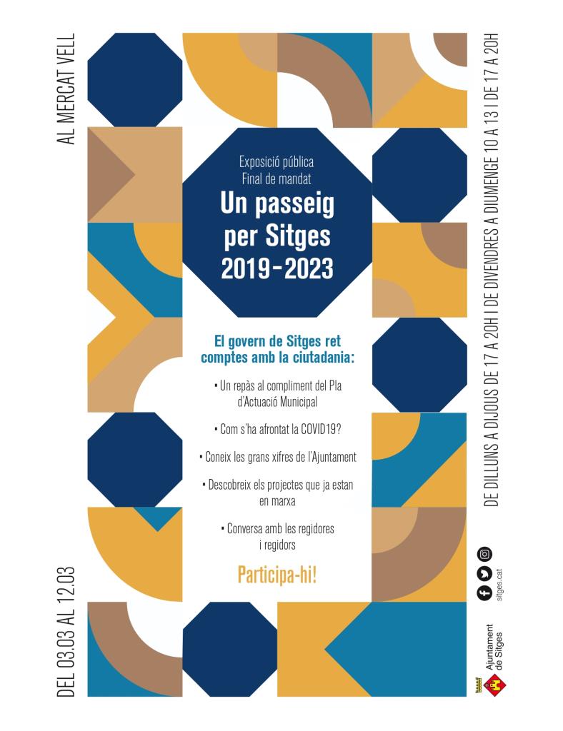 L’Ajuntament de Sitges ret comptes dels 4 anys de mandat a través d’una exposició pública. EIX