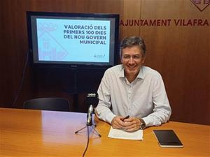 L'alcalde de Vilafranca fa una aposta per l'alcaldia de proximitat quan es compleix 100 dies del seu mandat. Ramon Filella