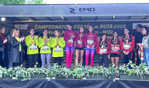 L’atleta de Vilanova Mercè Guerra, subcampiona d'Espanya de mitja marató per equips. Eix