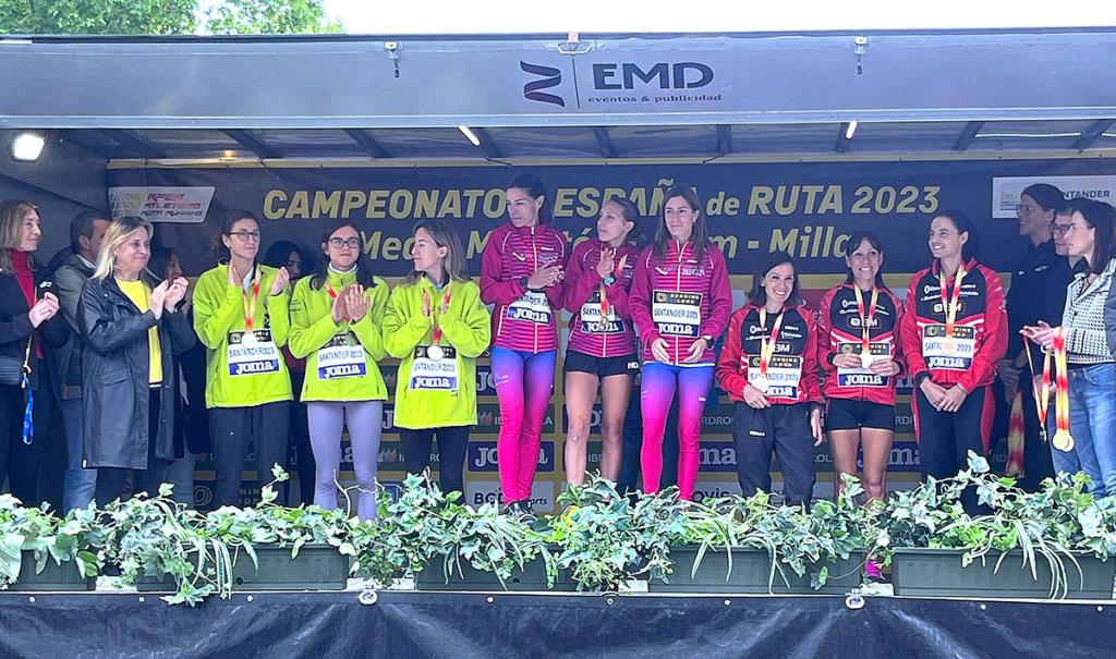 L’atleta de Vilanova Mercè Guerra, subcampiona d'Espanya de mitja marató per equips. Eix