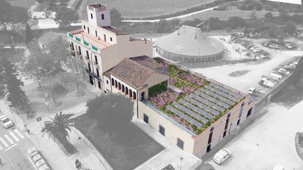 Les obres de rehabilitació energètica de la masia Can Puig finalitzaran en un any. Ajt Sant Pere de Ribes