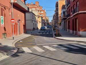 Les obres de reurbanització del carrer Tossa de Mar de Vilafranca acaben aquest divendres. Ajuntament de Vilafranca