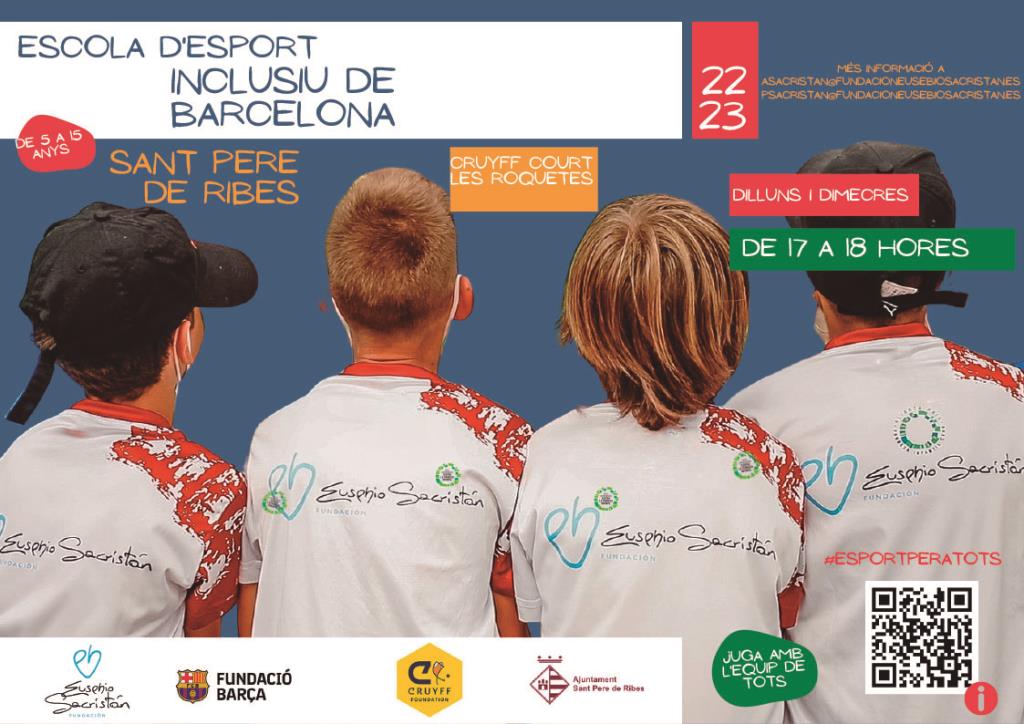 L'Escola d’esport inclusiu de la fundació Eusebio Sacristán comença a treballar a Sant Pere de Ribes. EIX
