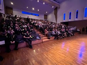 L’inspector Albert Romero s’acomiada de la prefectura de Vilanova en la diada patronal de la Policia Local 