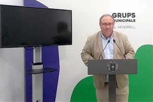 Lluís Navarrete en roda de premsa. Eix