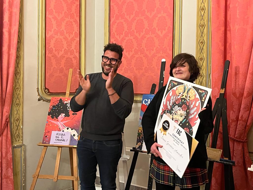 L'obra de la vilanovina Irene García guanya el concurs de cartells del Carnaval de Vilanova. Susana Nogueira