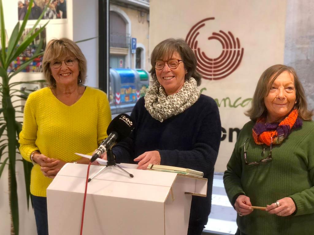 Montse Romagosa, Maria Junyent i Luz Lázaro de Vilafranca En Comú. Eix