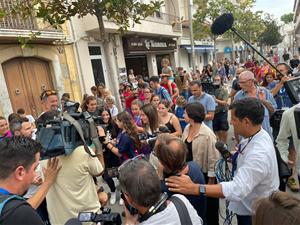 Multitidinari homenatge de Sant Pere de Ribes a la campiona del món Aitana Bonmatí. Sheima Abdelmalek