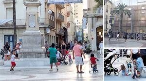 Nens jugant a la plaça de la Vila els passats 6 i 7 de setembr. Josep Maria Ràfols