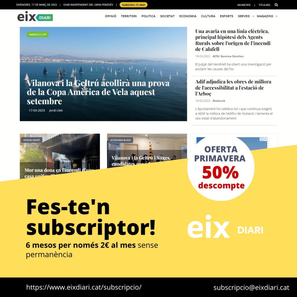 No deixis passar aquesta oferta de primavera amb un descompte del 50% durant 6 mesos, sense permanència. EIX