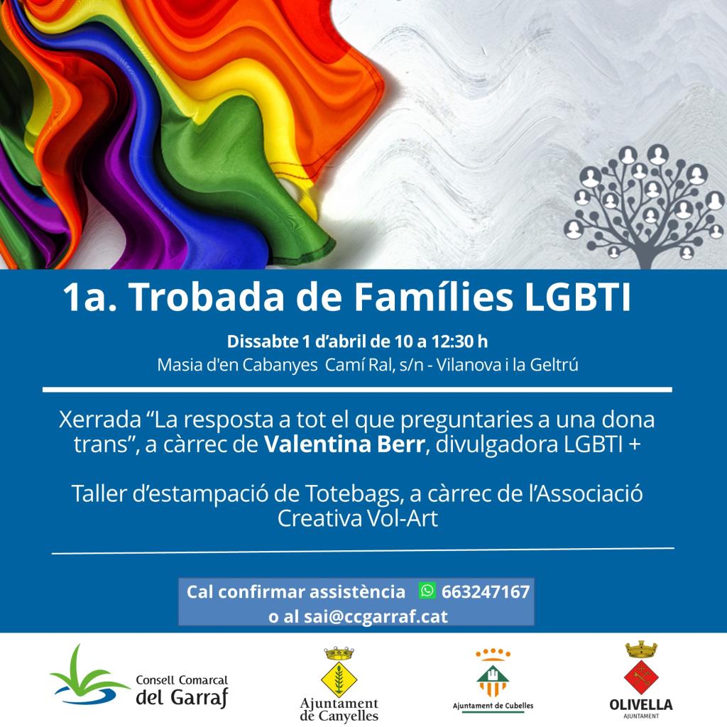 Nou espai de trobada per famílies LGTBI de Canyelles, Cubelles i Olivella. CC Garraf